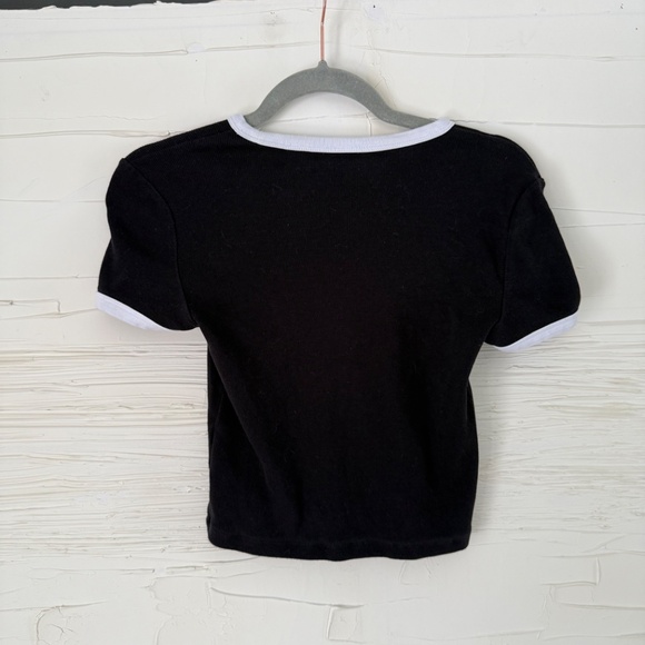 Aritzia | HomeStretch™ Rib Crew Waist T-Shirt | M | Black - Picture 5 of 5